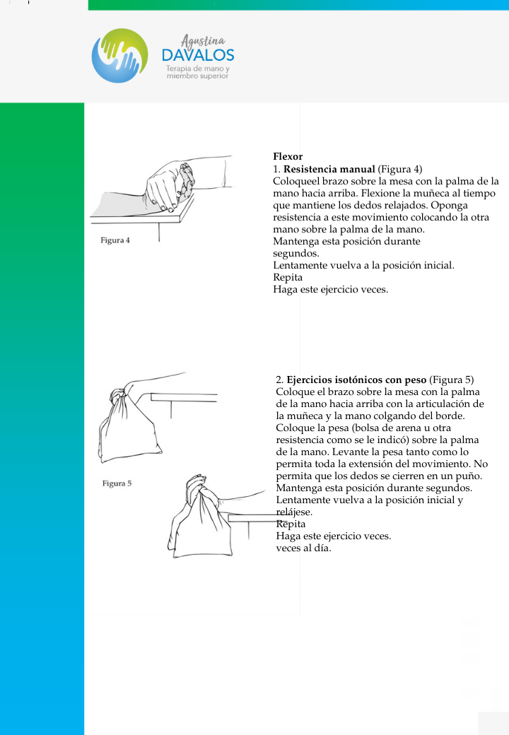 Protocolo de Extensión y fortalecimiento de la muñeca