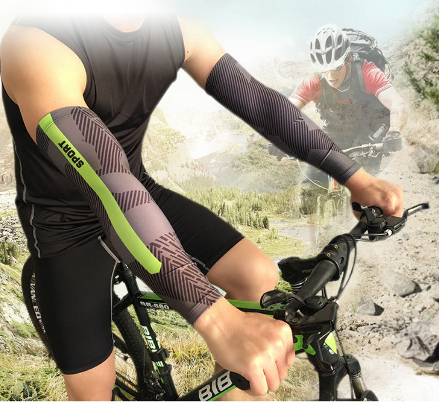 Coderas deportivas de ciclismo para hombre, transpirables, con protección solar, de silicona antideslizante, largas.