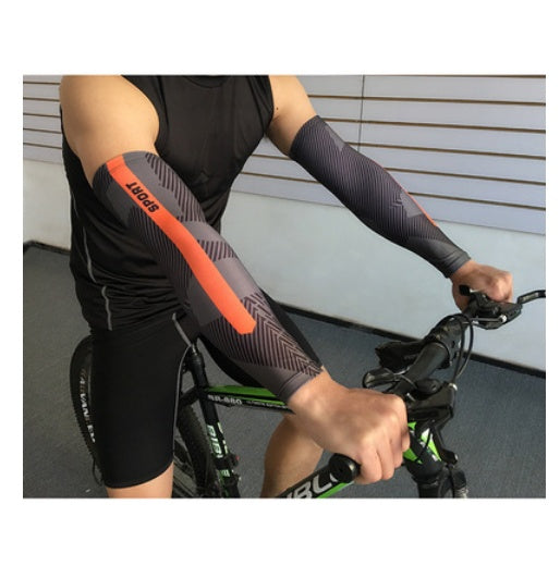 Coderas deportivas de ciclismo para hombre, transpirables, con protección solar, de silicona antideslizante, largas.