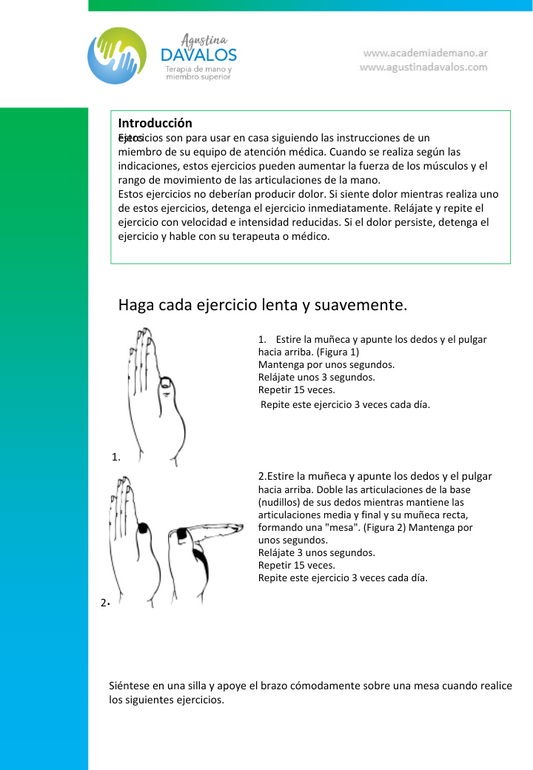 Protocolo de manos para artritis y artrosis