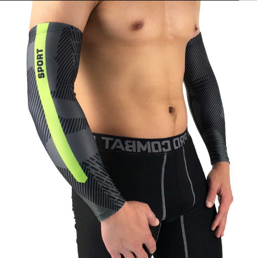 Coderas deportivas de ciclismo para hombre, transpirables, con protección solar, de silicona antideslizante, largas.