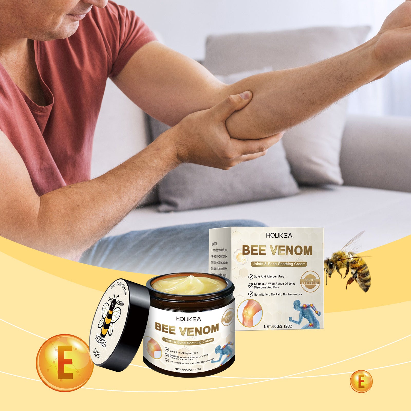 Crema hidratante para articulaciones, cuello, rodillas y muñecas. Joint Neck Cream Knee Wrist